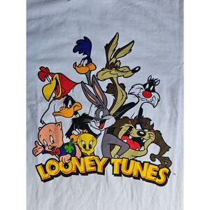 LOONEY TUNES Graphic T-Shirt White Short Sleeve NEW With Tags Adult Small